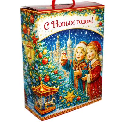 Сладкий подарок на Новый Год в картонной упаковке весом 5000 грамм в Юрьеве-Польском