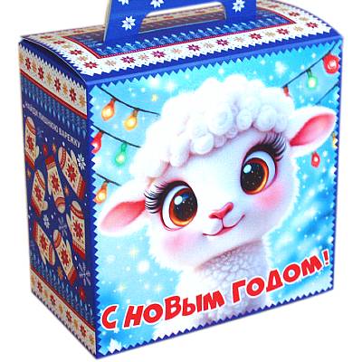 Сладкий подарок на Новый Год в картонной упаковке весом 600 грамм в Юрьеве-Польском