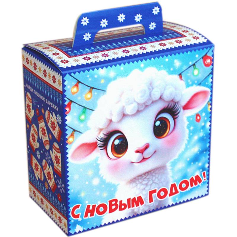 Сладкий подарок на Новый Год в картонной упаковке весом 600 грамм в Юрьеве-Польском
